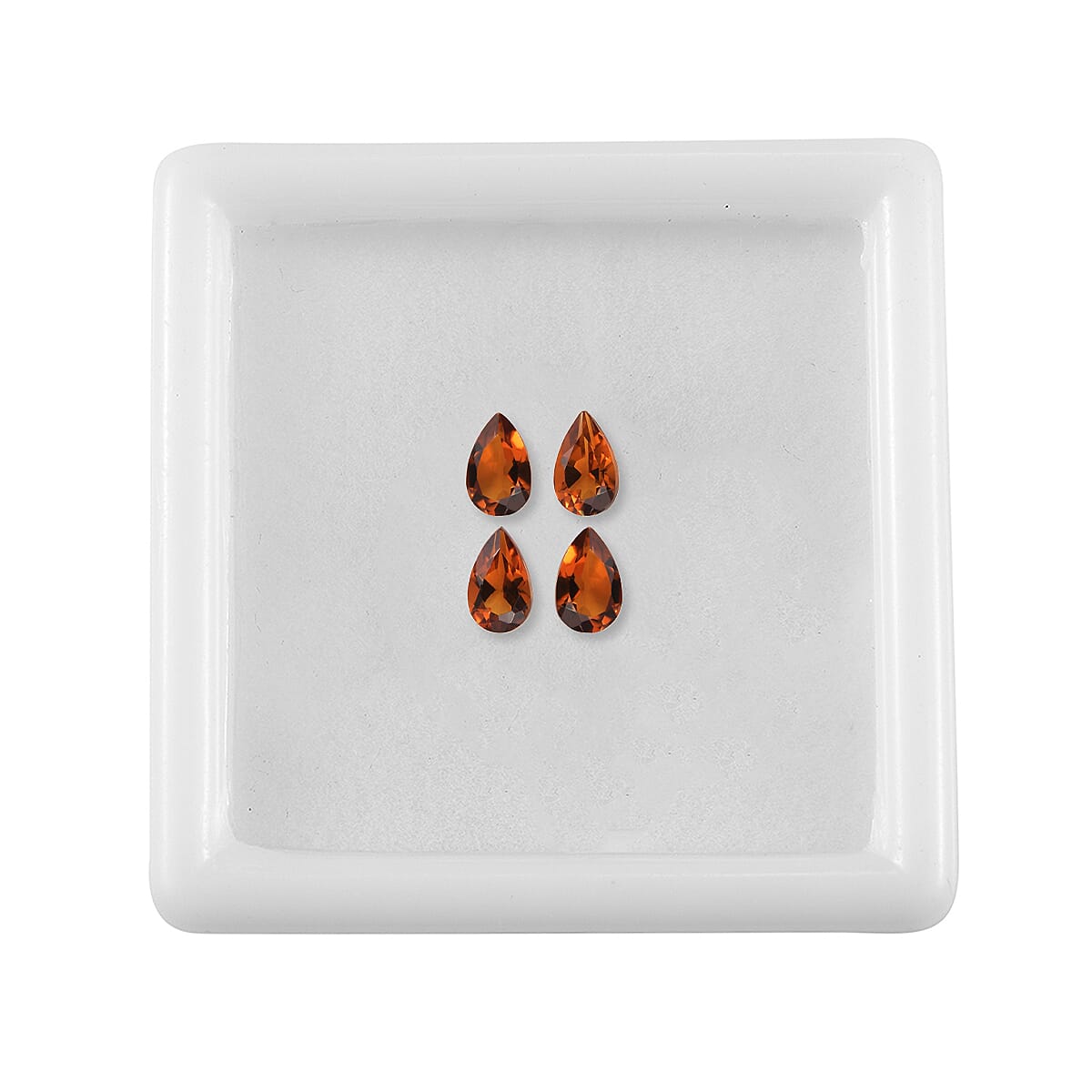 AA Santa Ana Madeira Citrine Set of 4 (Pear 5x3 mm) 0.72 ctw Loose Gemstone image number 3