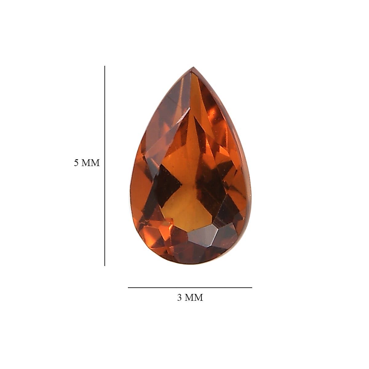 AA Santa Ana Madeira Citrine Set of 4 (Pear 5x3 mm) 0.72 ctw Loose Gemstone image number 4
