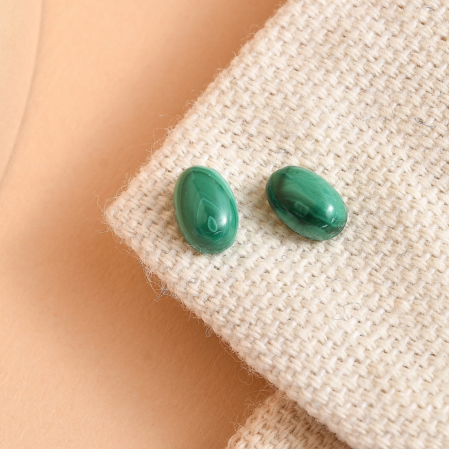 African Malachite Set of 2 (Ovl 6x4 mm) 1.57 ctw Loose Gemstone