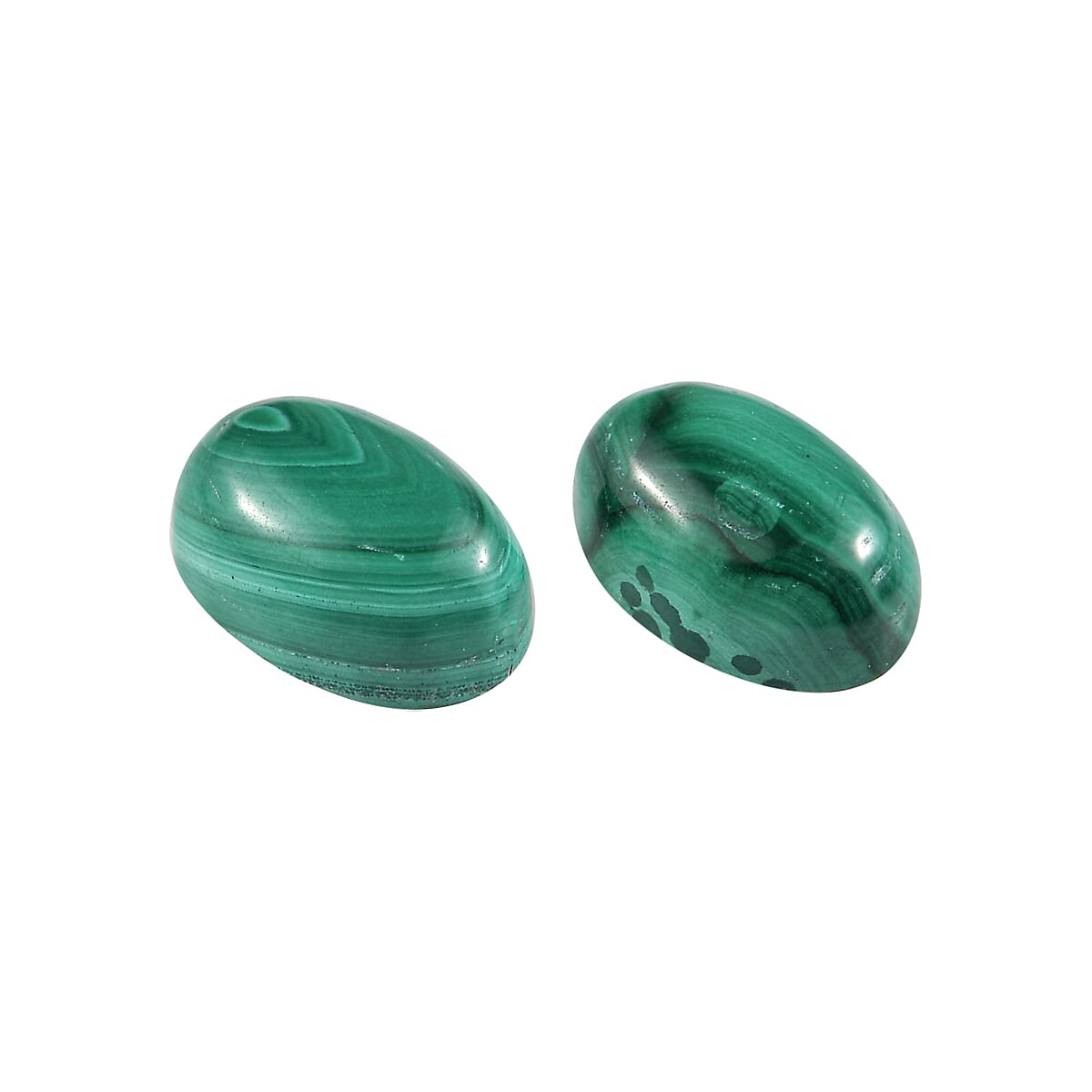 African Malachite Set of 2 (Ovl 6x4 mm) 1.57 ctw Loose Gemstone