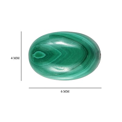 African Malachite Set of 2 (Ovl 6x4 mm) 1.57 ctw Loose Gemstone