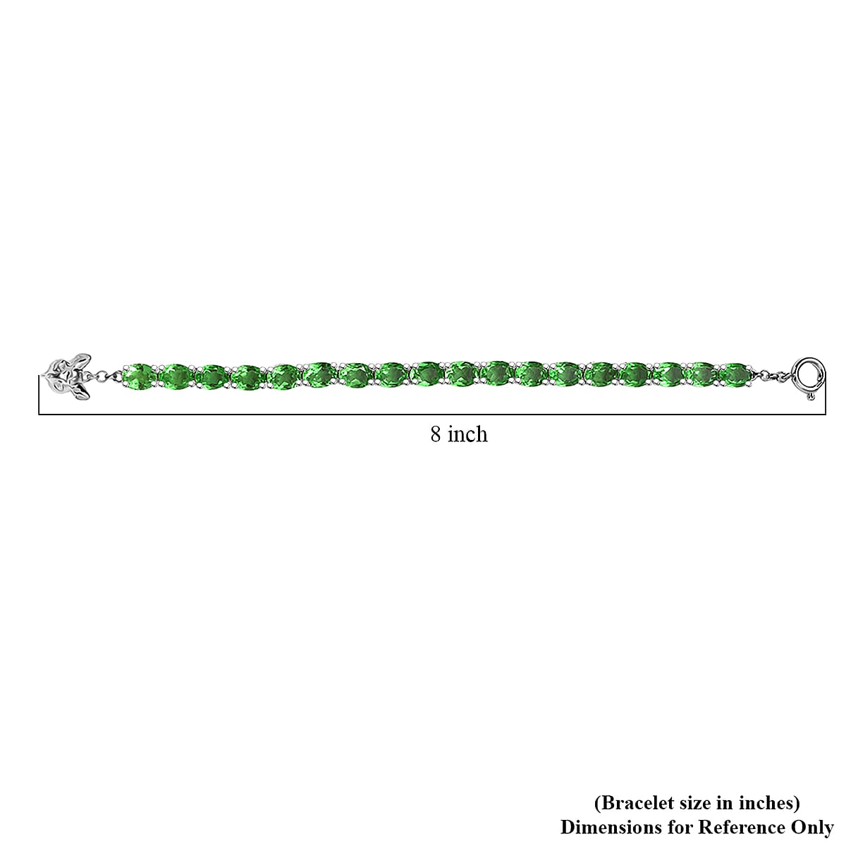 EverTrue Chartreuse Quartz (Triplet) 24.70 ctw Bracelet in Platinum Bond (7.25 In) image number 4