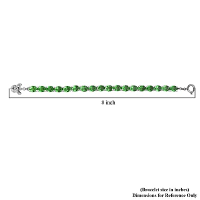 EverTrue Chartreuse Quartz (Triplet) 24.70 ctw Fox Bracelet in Platinum Bond (7.25 In)