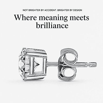 Luxuriant Lab Grown Diamond E-F VS 0.50 ctw Solitaire Stud Earrings in Rhodium Over Sterling Silver