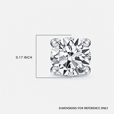 Luxuriant Lab Grown Diamond E-F VS 0.50 ctw Solitaire Stud Earrings in Rhodium Over Sterling Silver