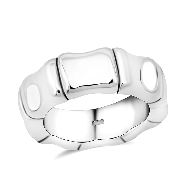 D'Joy Bamboo Band Ring in Sterling Silver (Size 5.0) 4.50 Grams