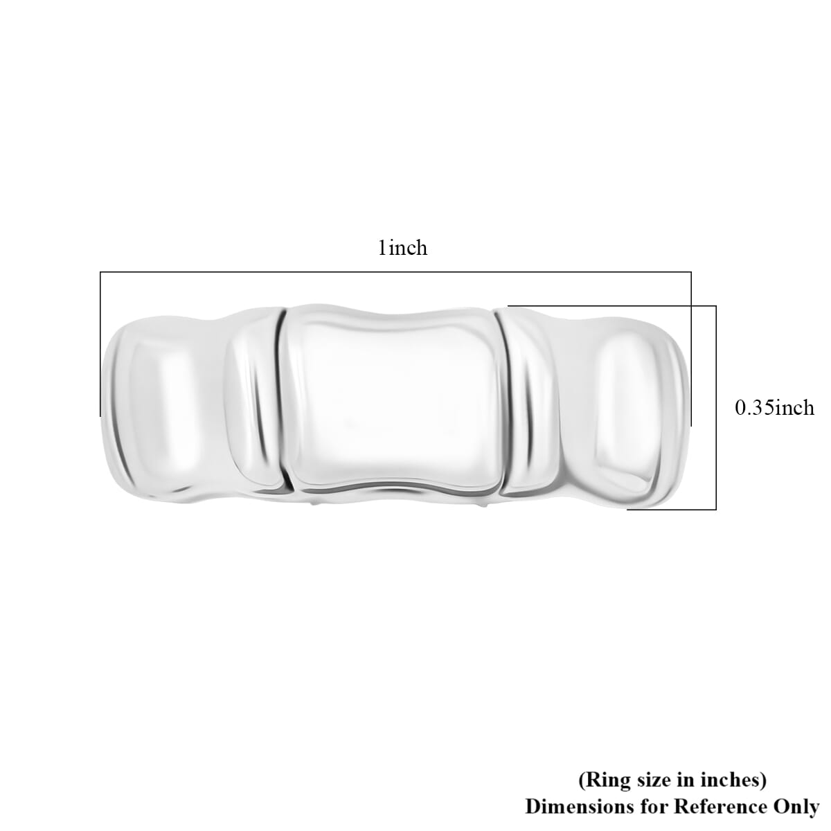 D'Joy Bamboo Band Ring in Sterling Silver (Size 6.0) 4.50 Grams image number 5