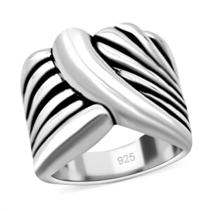 D'Joy Wave Ring in Sterling Silver (Size 8.0) 4.50 Grams