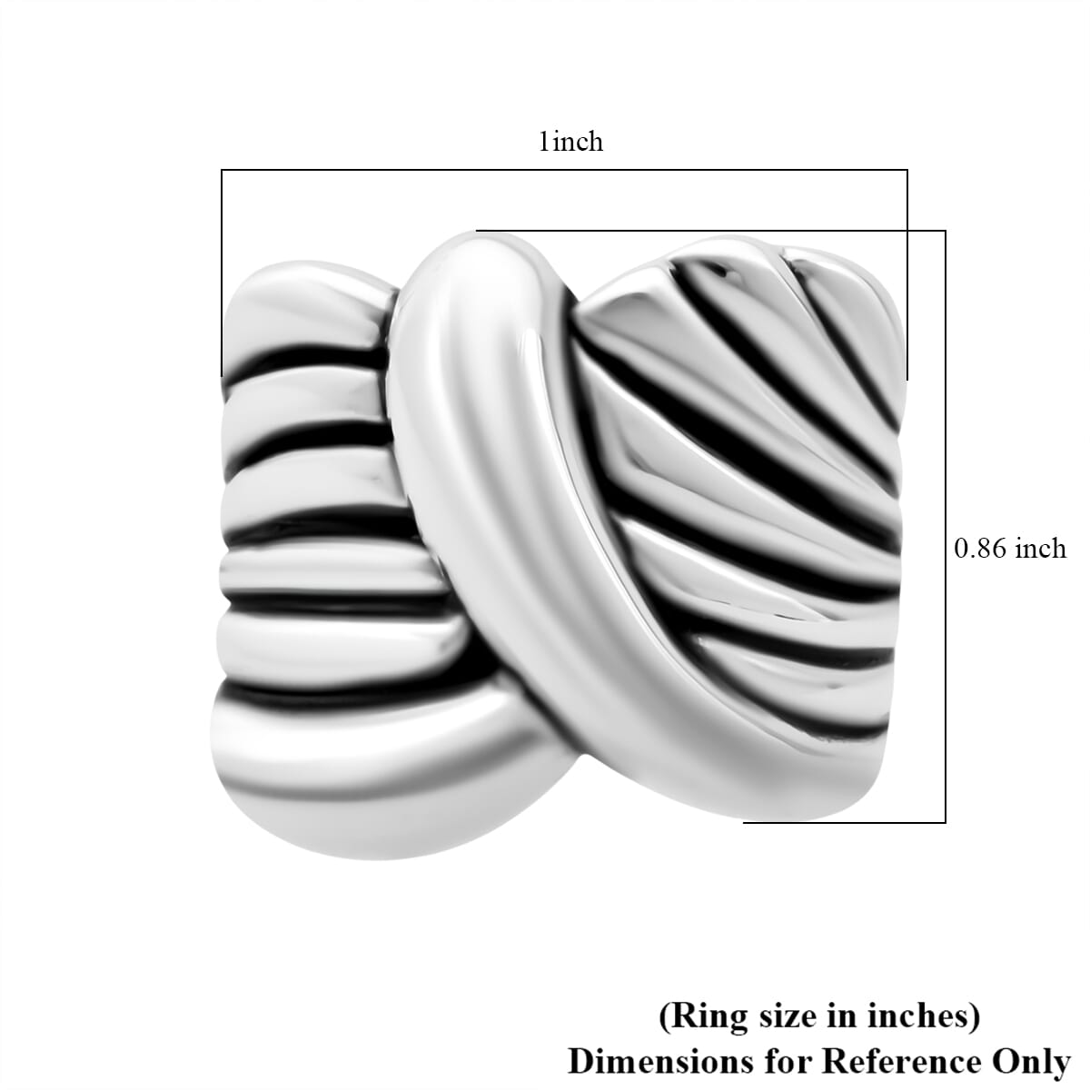 D'Joy Wave Ring in Sterling Silver (Size 8.0) 4.50 Grams image number 5