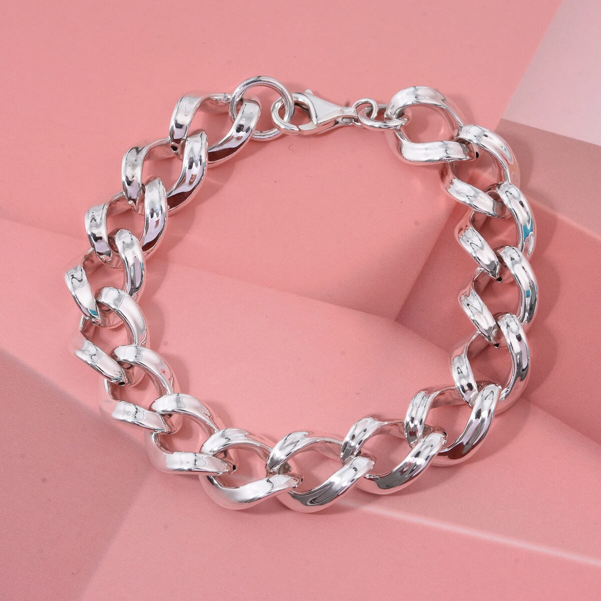 D'Joy Sterling Silver Fancy Link Chain Bracelet (7.25 In) (14.50 g) image number 1