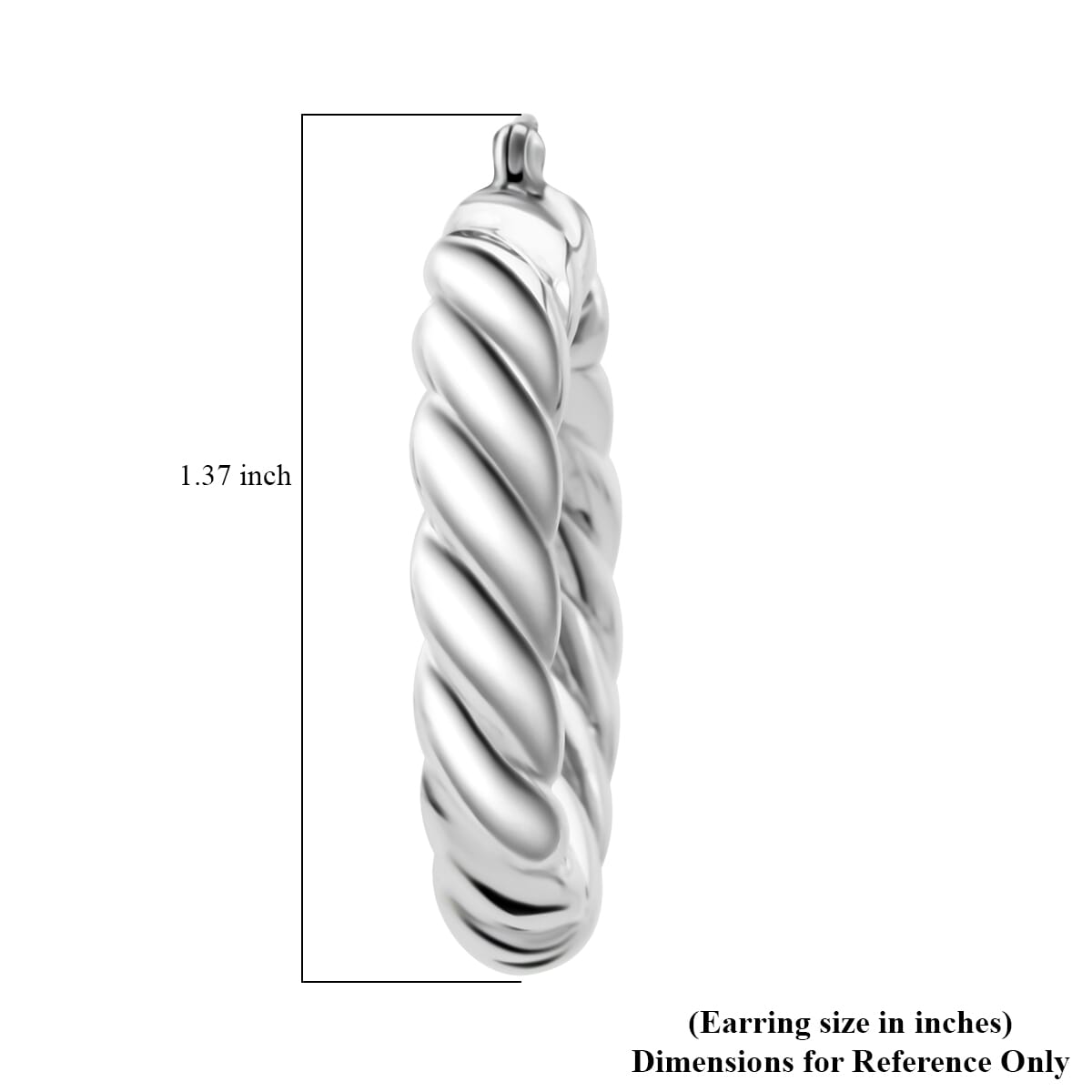 D'Joy Twisted Hoop Earrings in Sterling Silver 6 Grams image number 4