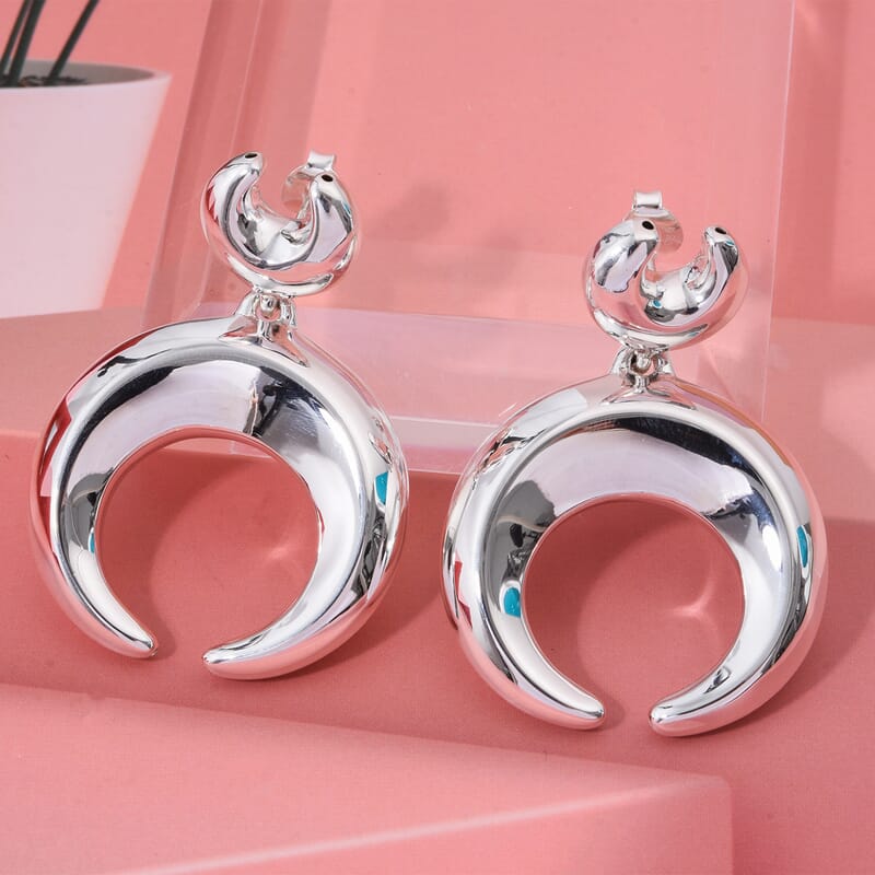 D'Joy Horn Earrings in Sterling Silver 12 Grams