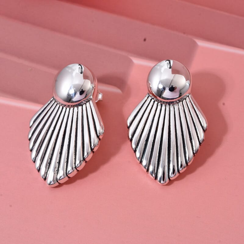 D'Joy Seashell Earrings in Sterling Silver 9.10 Grams
