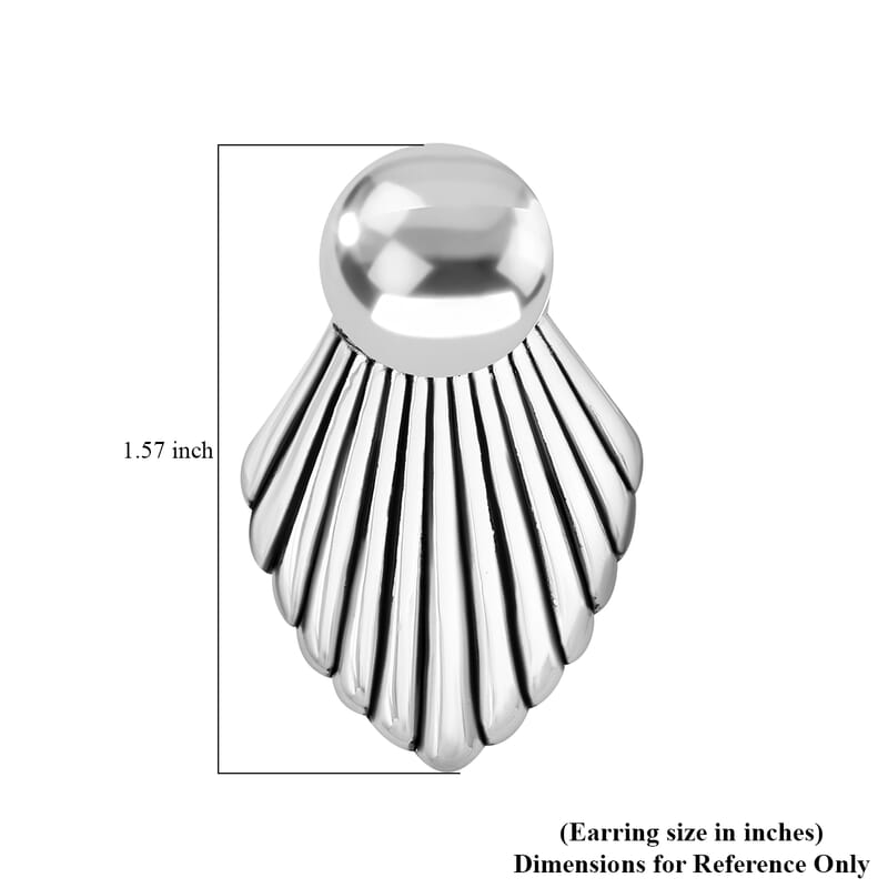 D'Joy Seashell Earrings in Sterling Silver 9.10 Grams