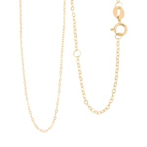 Cable Chain Necklace in 18K Yellow Gold 0.70 Grams 20 Inches