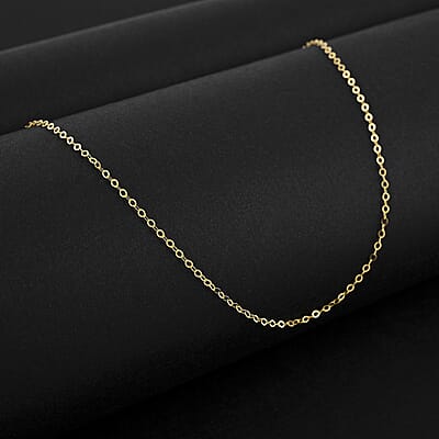 Cable Chain Necklace in 18K Yellow Gold 0.70 Grams 20 Inches