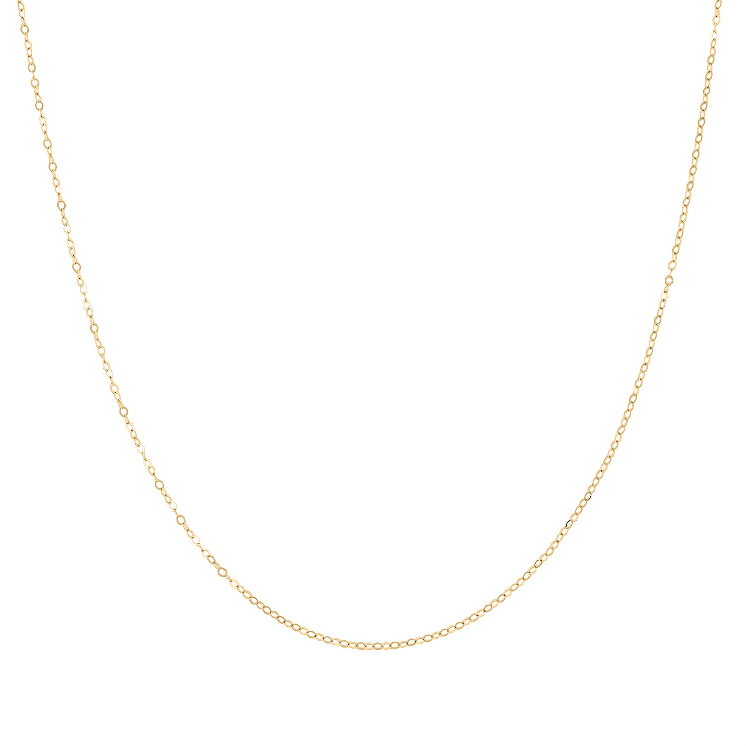 Cable Chain Necklace in 18K Yellow Gold 0.70 Grams 20 Inches