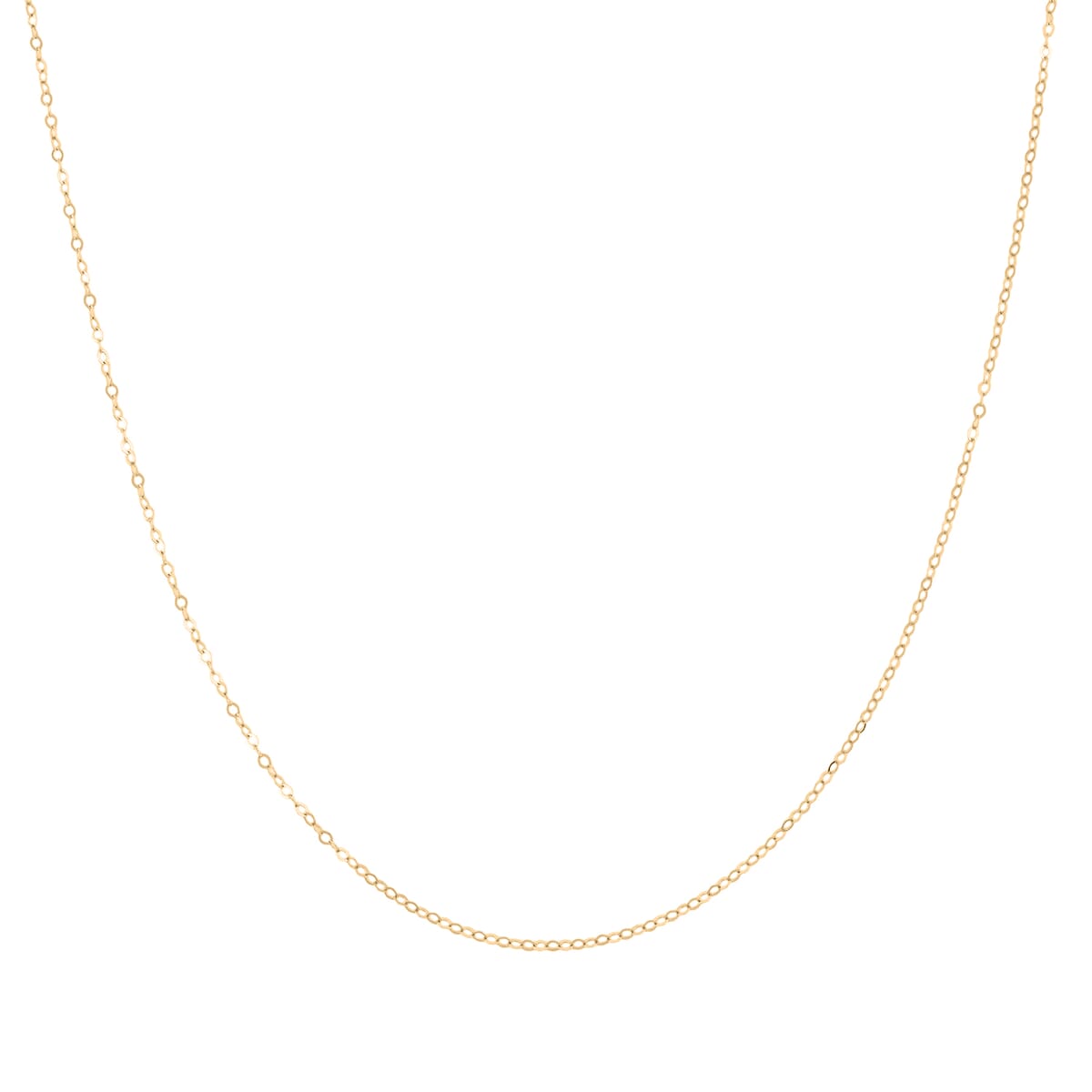 Cable Chain Necklace in 18K Yellow Gold 0.70 Grams 20 Inches image number 2