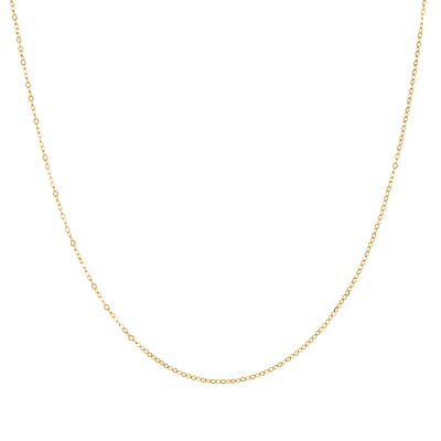 Cable Chain Necklace in 18K Yellow Gold 0.70 Grams 20 Inches