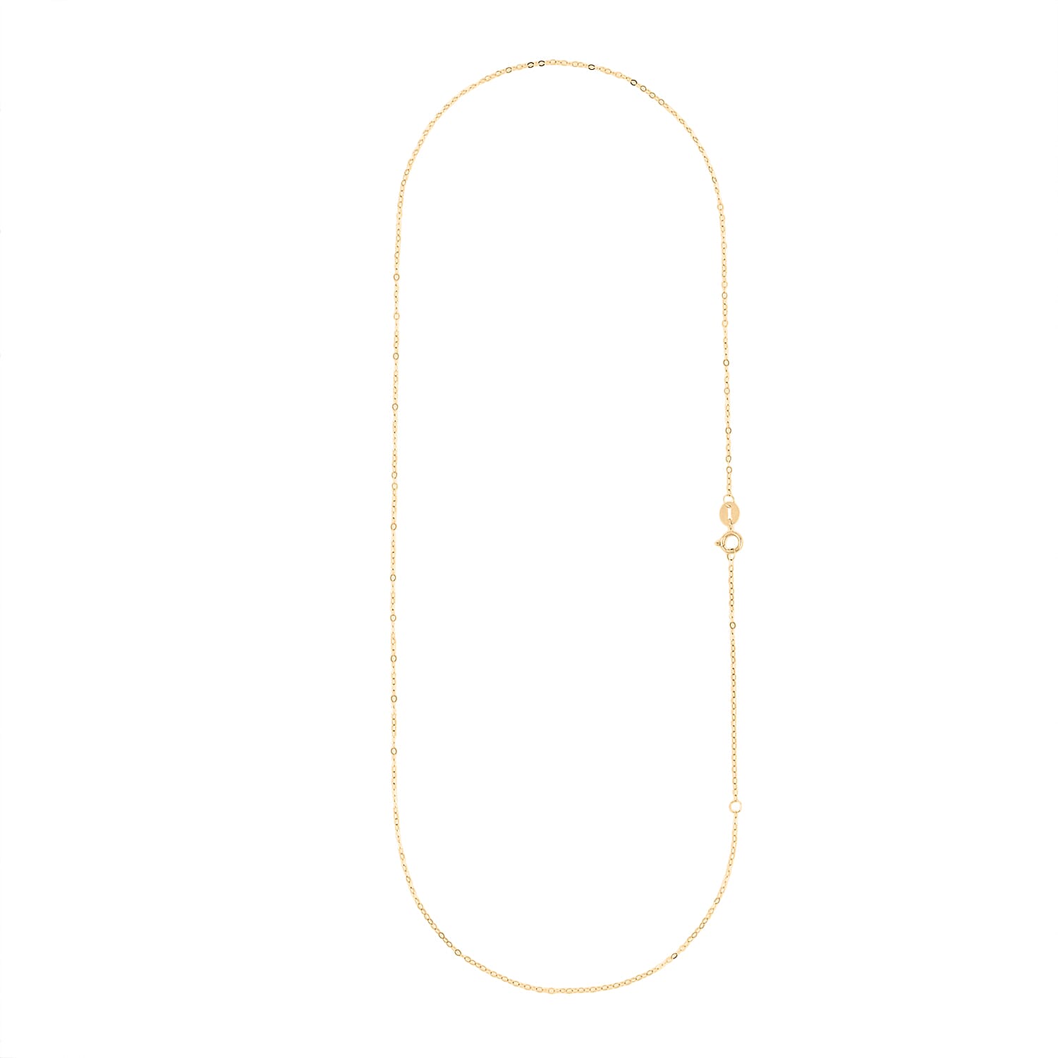 Cable Chain Necklace in 18K Yellow Gold 0.70 Grams 20 Inches