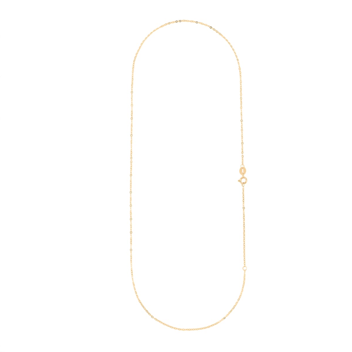 Cable Chain Necklace in 18K Yellow Gold 0.70 Grams 20 Inches image number 5