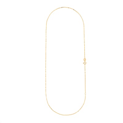 Cable Chain Necklace in 18K Yellow Gold 0.70 Grams 20 Inches