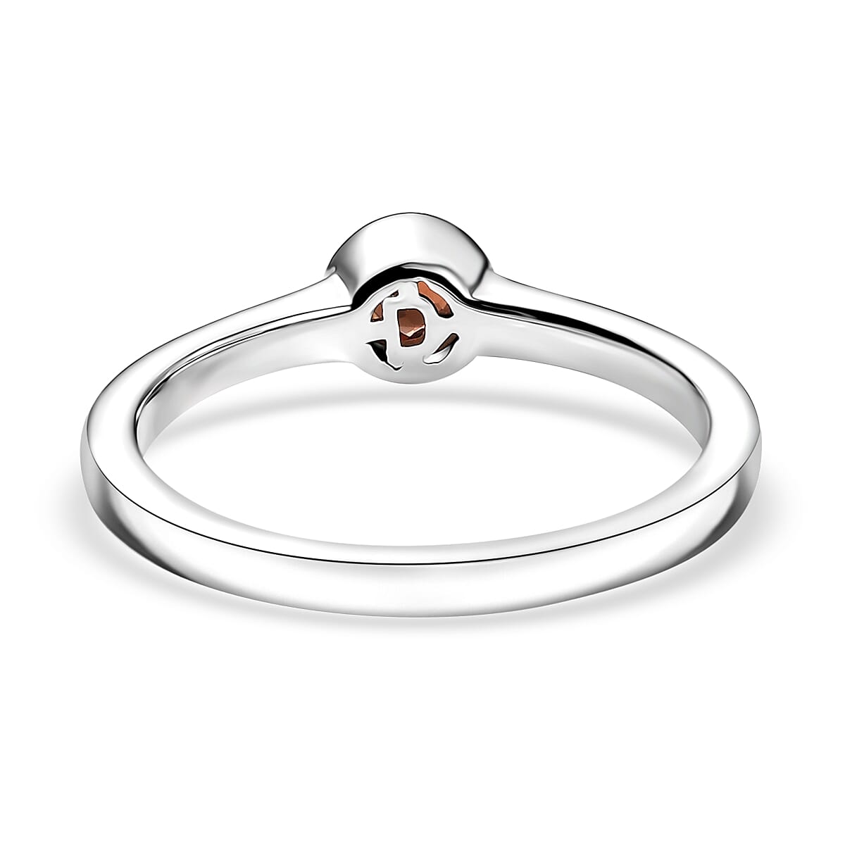 D'Joy Poke Free Mozambique Garnet 0.35 ctw Solitaire Ring in Rhodium Over Sterling Silver (Size 10.0) image number 4