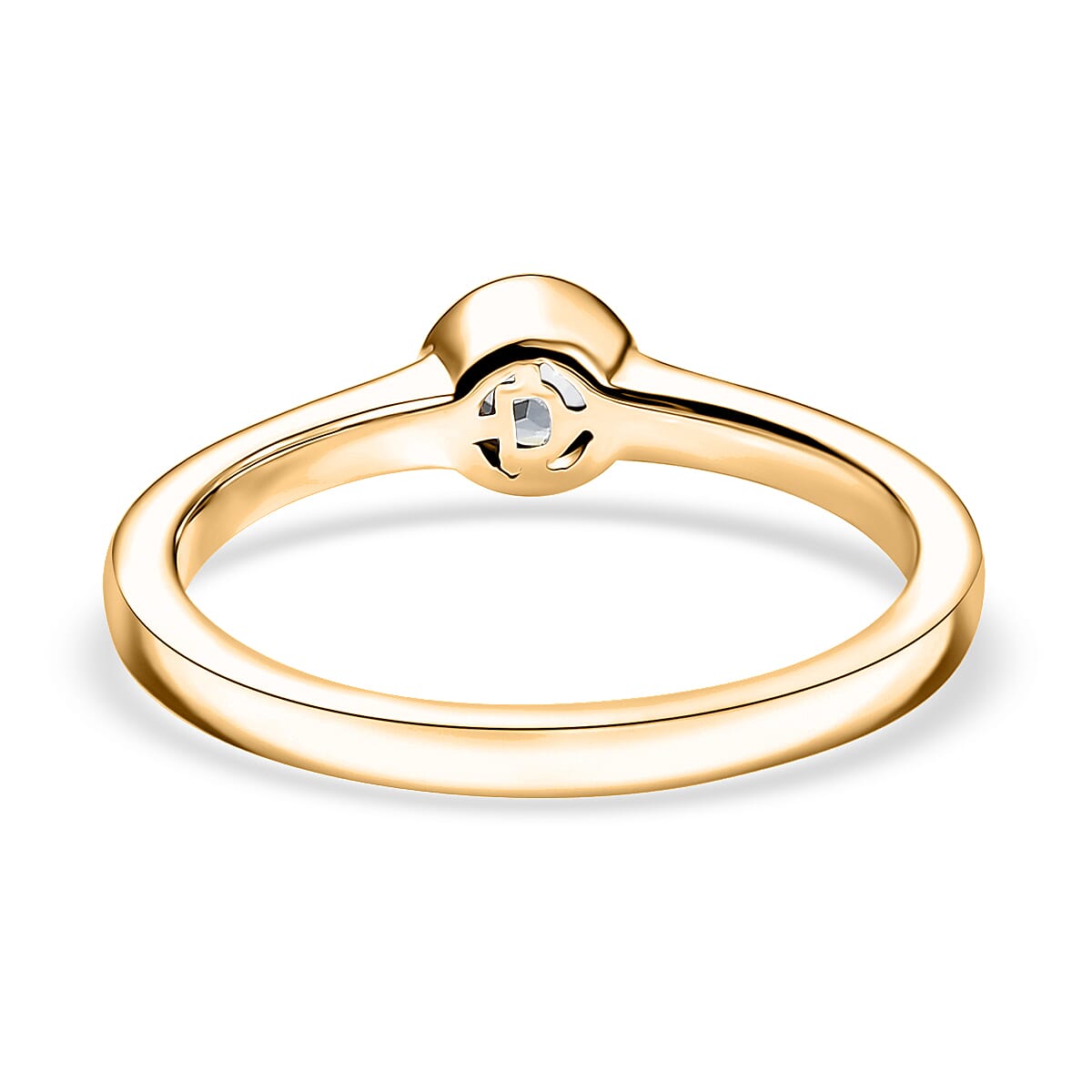 D'Joy Poke Free Premium Mangoro Aquamarine 0.25 ctw Solitaire Ring in 18K Vermeil Yellow Gold Over Sterling Silver (Size 6.0) image number 4