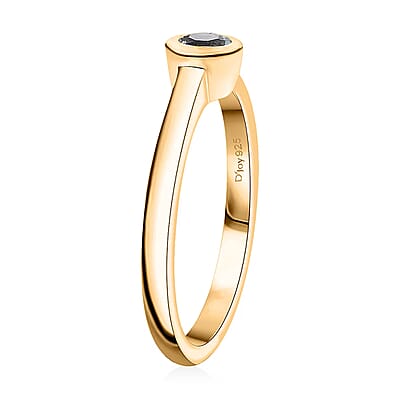 D'Joy Mangoro Aquamarine Solitaire Ring in 18K Vermeil YG Over Sterling Silver 0.25 ctw (Size 8.0)