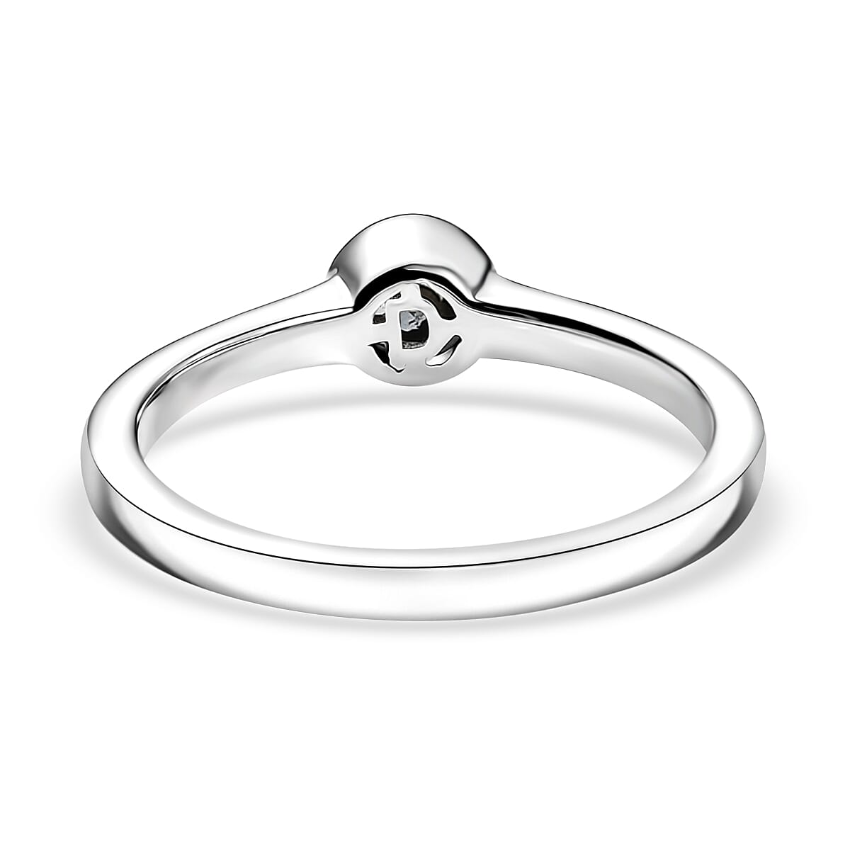 D'Joy Poke Free Premium Mangoro Aquamarine 0.25 ctw Solitaire Ring in Rhodium Over Sterling Silver (Size 8.0) image number 4