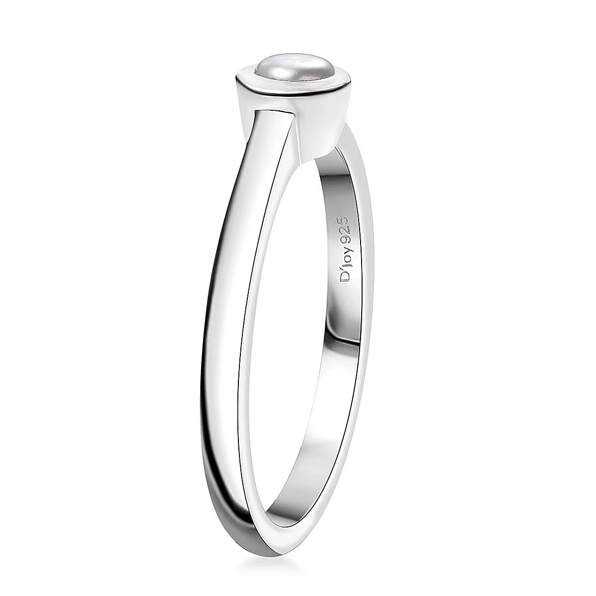 D'Joy Poke Free Freshwater Pearl Solitaire Ring in Rhodium Over Sterling Silver (Size 10.0) image number 6