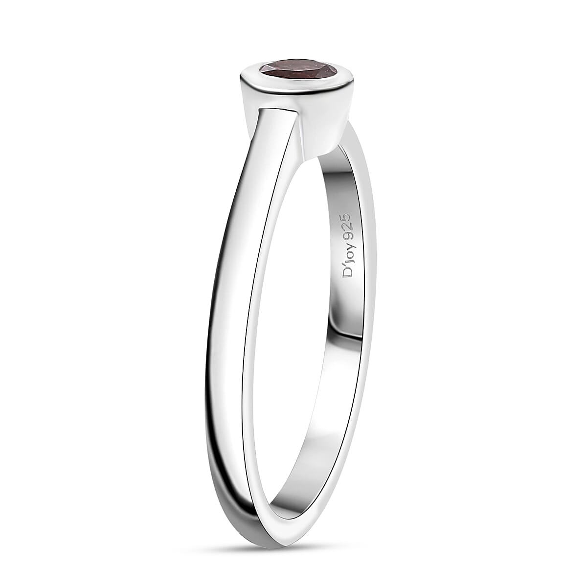 D'Joy Poke Free Pink Tourmaline 0.25 ctw Solitaire Ring in Rhodium Over Sterling Silver (Size 7.0) image number 3