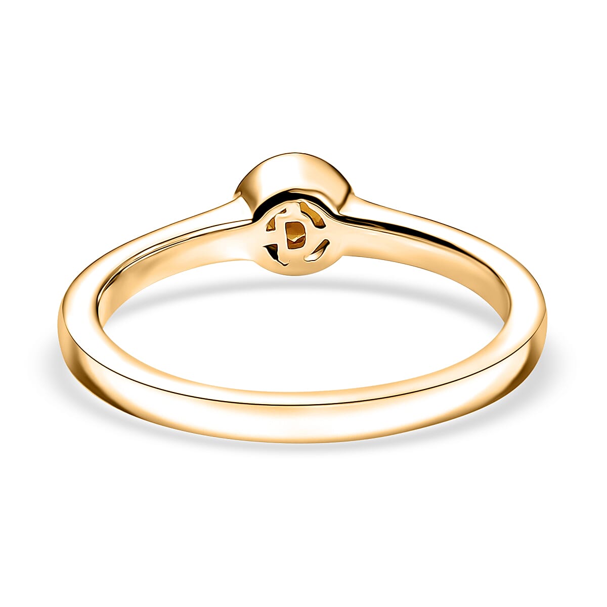 D'Joy Poke Free Santa Ana Madeira Citrine 0.25 ctw Solitaire Ring in 18K Vermeil Yellow Gold Over Sterling Silver (Size 10.0) image number 4