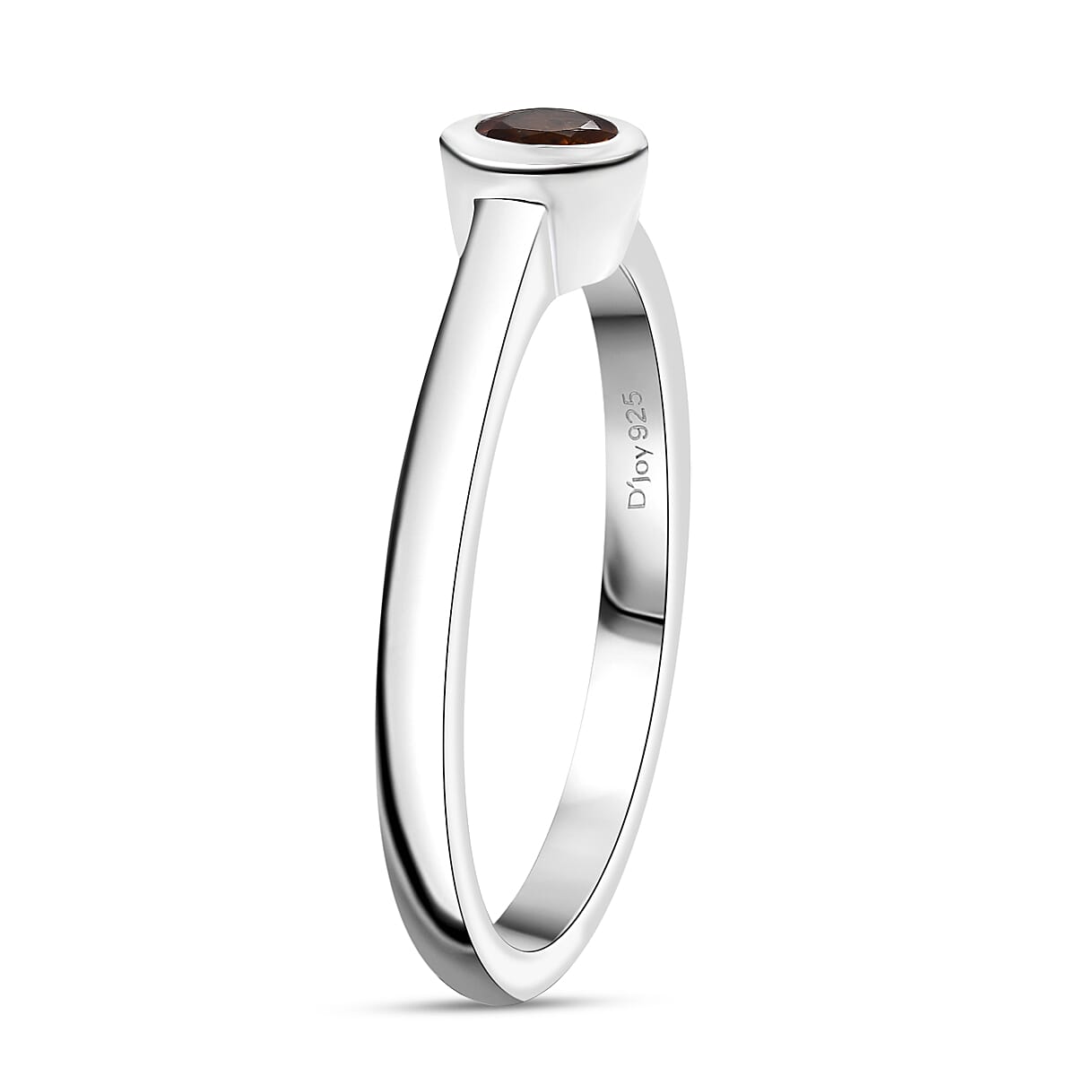 D'Joy Poke Free Santa Ana Madeira Citrine 0.25 ctw Solitaire Ring in Rhodium Over Sterling Silver (Size 7.0) image number 3