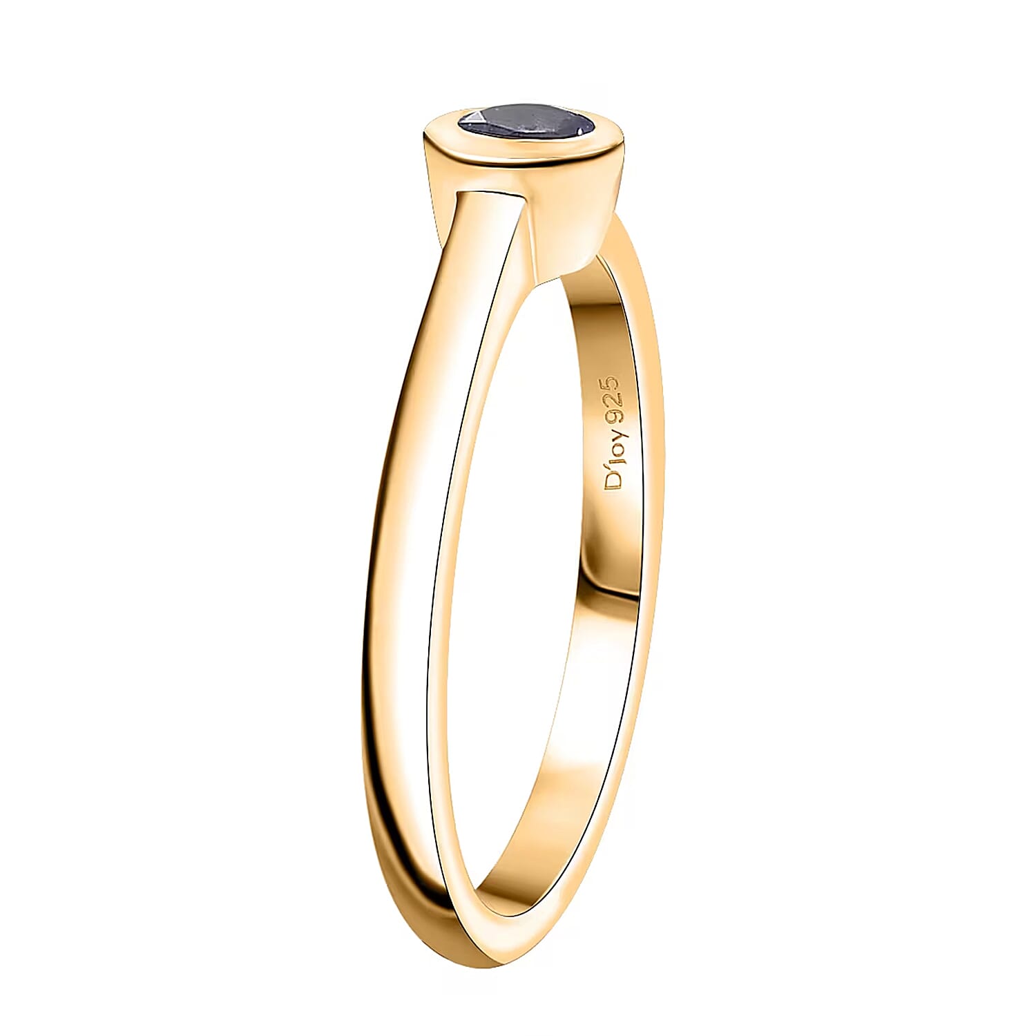 Doorbuster D'Joy Poke Free Tanzanite 0.25 ctw Solitaire Ring in 18K Vermeil Yellow Gold Over Sterling Silver (Size 10.0)