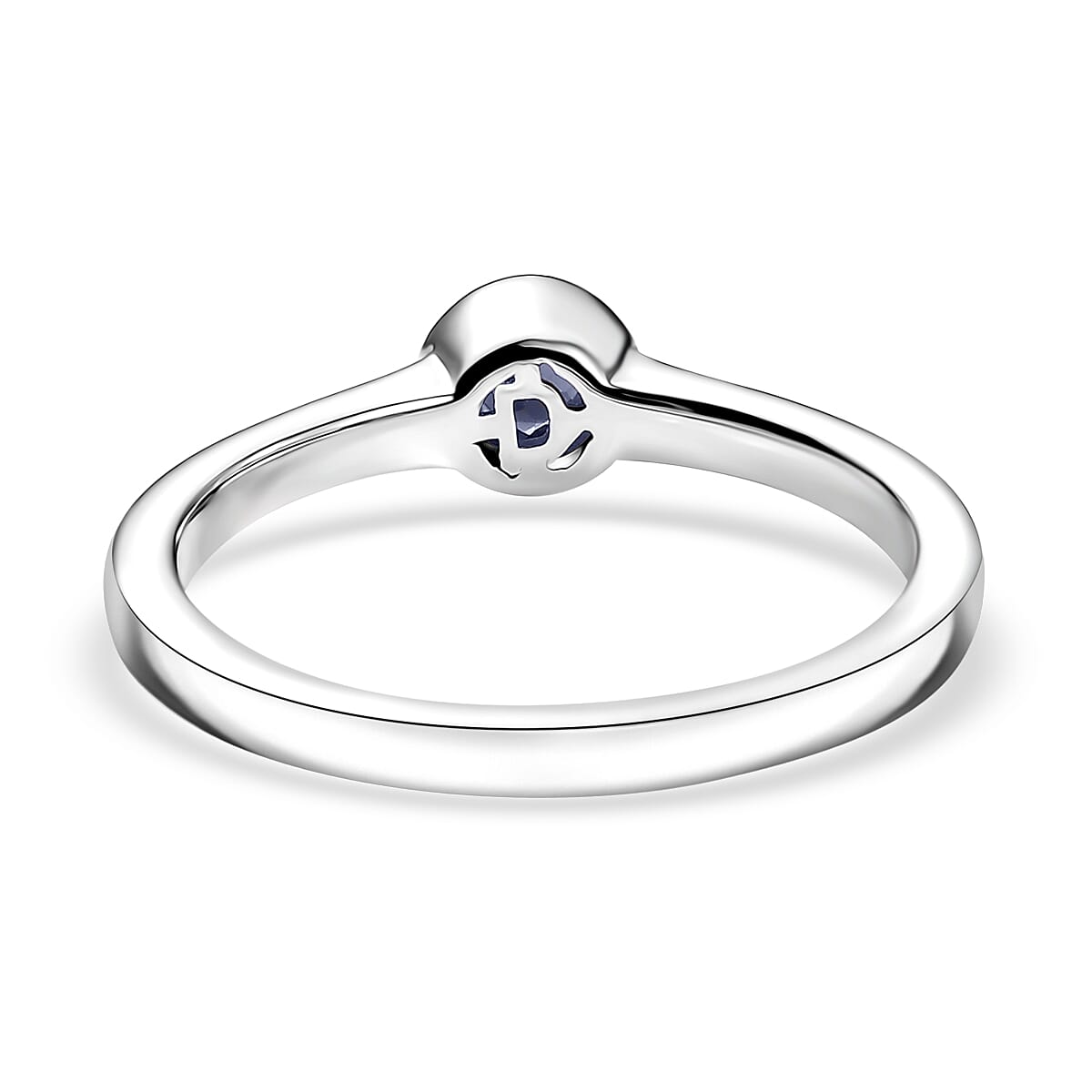 D'Joy Poke Free Tanzanite 0.25 ctw Solitaire Ring in Rhodium Over Sterling Silver (Size 9.0) image number 4