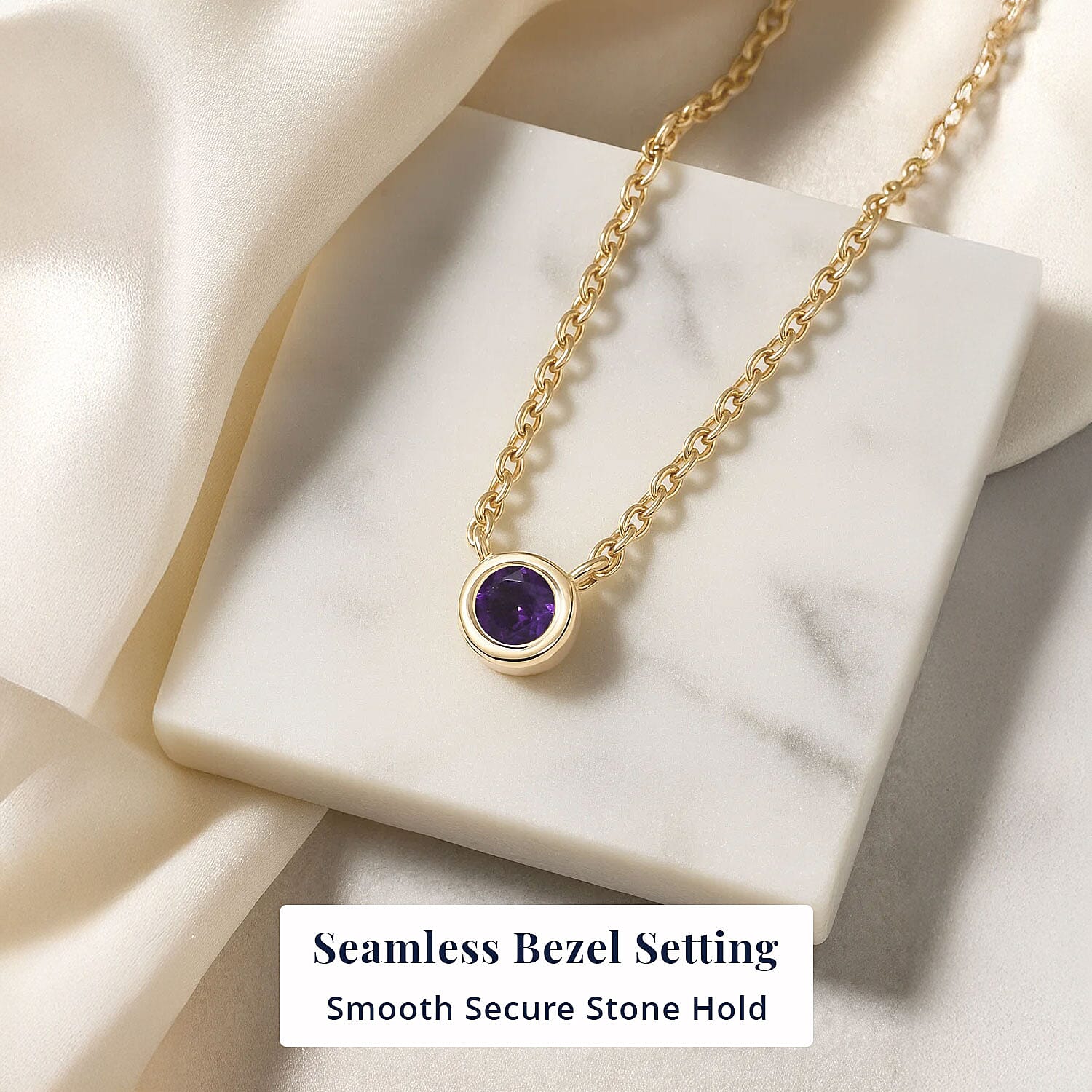 Amethyst / February / Yellow Gold Over Sterling Silver - Product card gallery slide 4 (9432966824191)