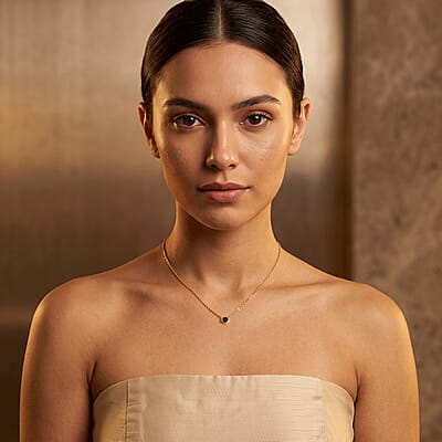 D'Joy Poke Free African Amethyst 0.30 ctw Necklace 18 Inches in 18K Vermeil Yellow Gold Over Sterling Silver