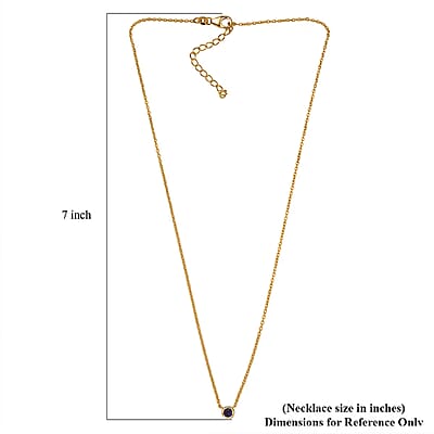 D'Joy Poke Free African Amethyst 0.30 ctw Necklace 18 Inches in 18K Vermeil Yellow Gold Over Sterling Silver
