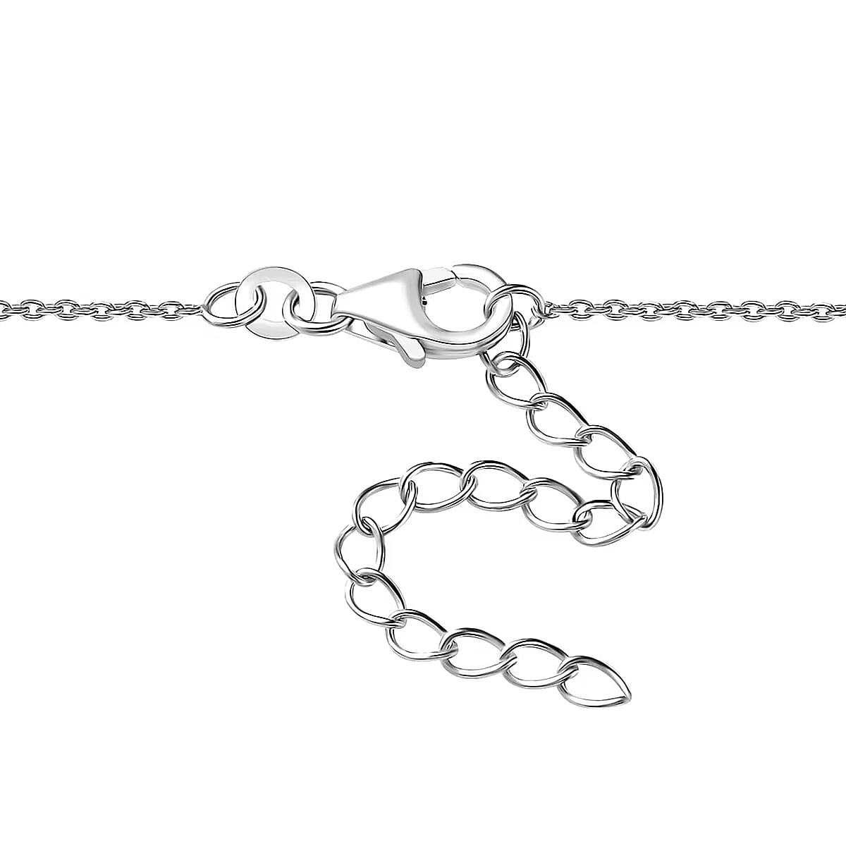 D'Joy Poke Free African Amethyst 0.30 ctw Necklace 18 Inches in Rhodium Over Sterling Silver image number 6