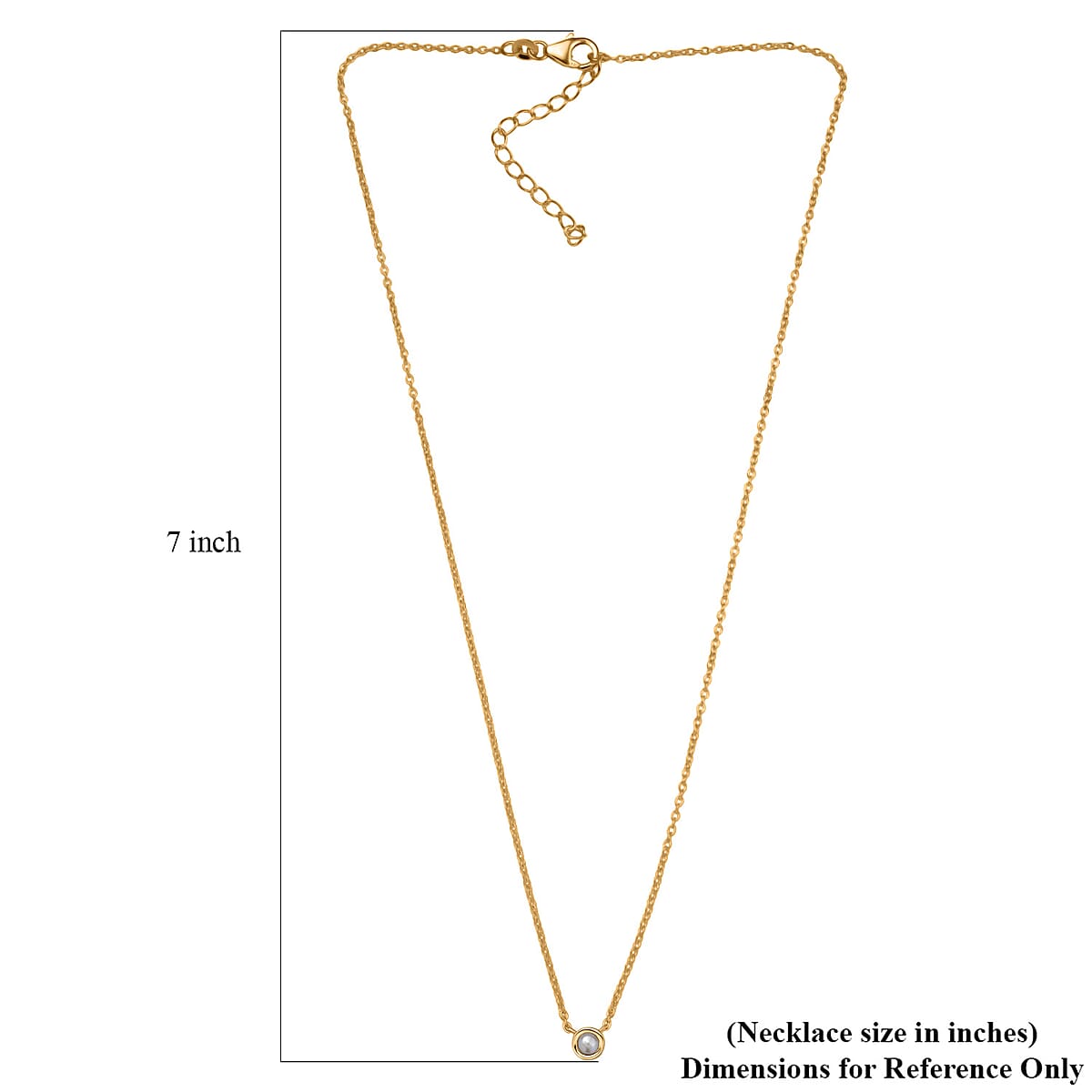D'Joy Poke Free Freshwater Pearl Necklace 18 Inches in 18K Vermeil Yellow Gold Over Sterling Silver  image number 5