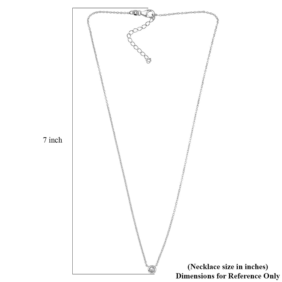 D'Joy Poke Free Freshwater Pearl Necklace 18 Inches in Rhodium Over Sterling Silver  image number 5
