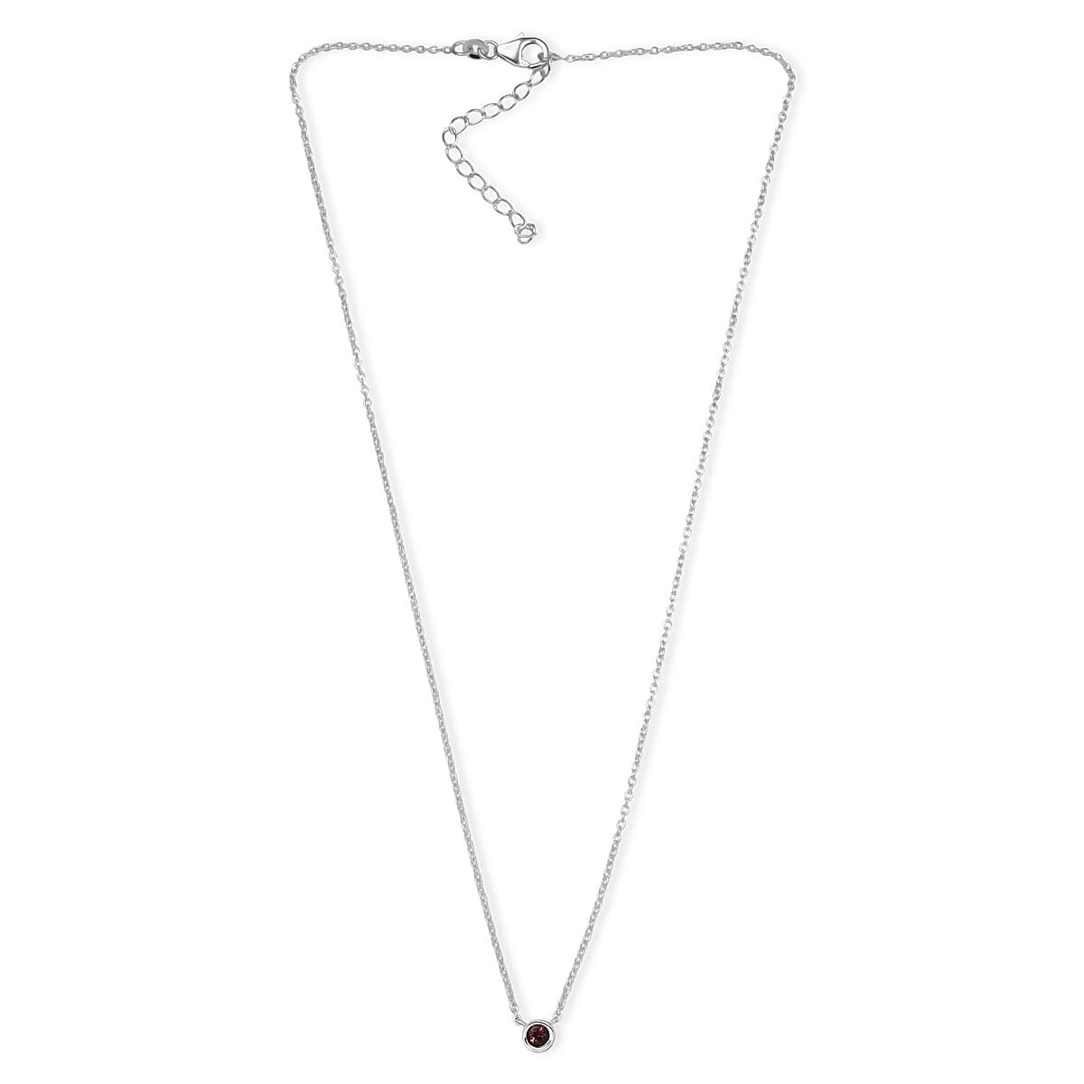 D'Joy Poke Free Morro Redondo Pink Tourmaline 0.35 ctw Necklace 18 Inches in Rhodium Over Sterling Silver image number 3
