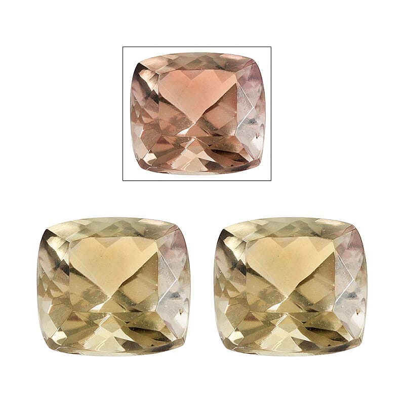 AAAA Turkizite Set of 2 (Cushion 6x6 mm) (Del. in 7-10 Days) 2.00 ctw