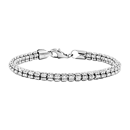 Rhodium Over Sterling Silver / 7.25 Inches - Product card gallery slide 1 (10178188443961)