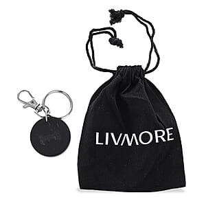 Livmore Black Bone Shungite Round Charm for Dogs