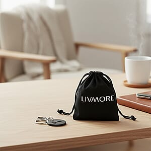 Livmore Black Bone Shungite Round Charm for Dogs