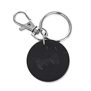 Livmore Black Bone Shungite Round Charm for Dogs
