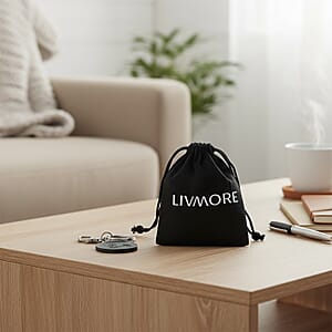 Livmore Black Dog Love Sticker Shungite Round Charm for Dogs