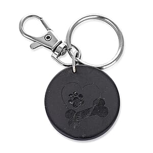 Livmore Black Dog Love Sticker Shungite Round Charm for Dogs